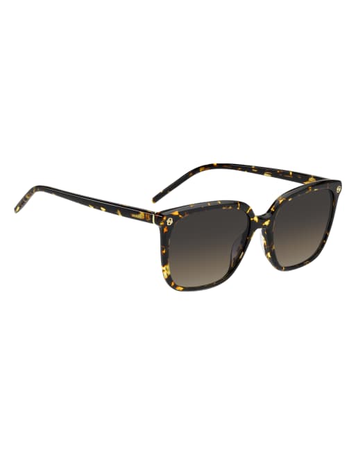 BOSS eckige Sonnenbrille mit braun-grau getönten Gläsern in Braun, 6 von 6