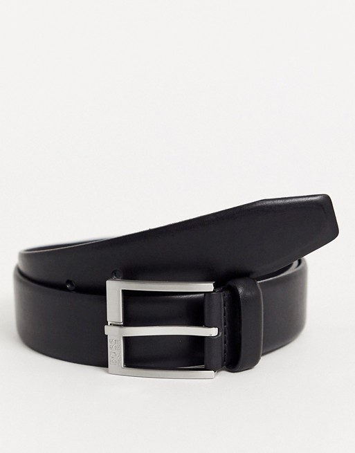 BOSS Erron leather belt in black