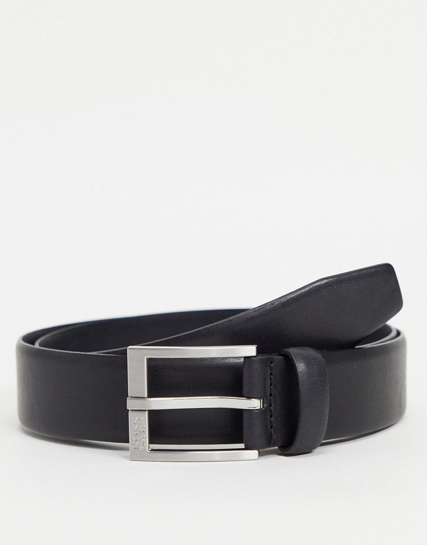 BOSS Erron leather belt in black