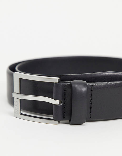  BOSS Erron leather belt in black 