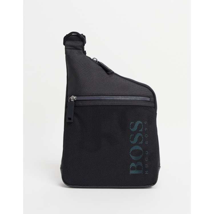 BOSS Evolution cross body bag with mono shoulder strap in black