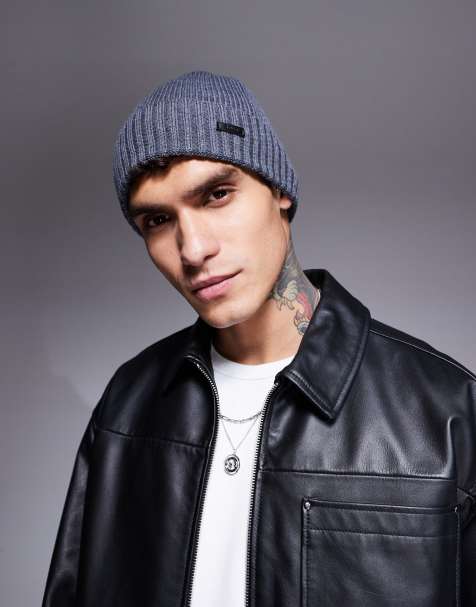 BOSS – Fati – Szara dzianinowa czapka beanie - view 1