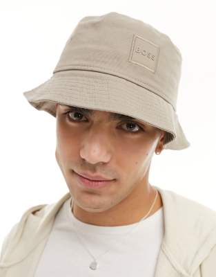 BOSS febas bucket hat in brown