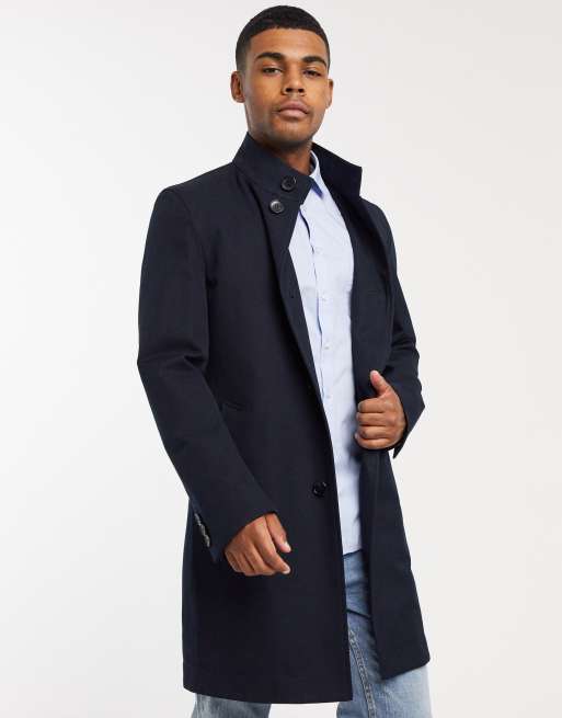 Hugo boss funnel neck on sale coat