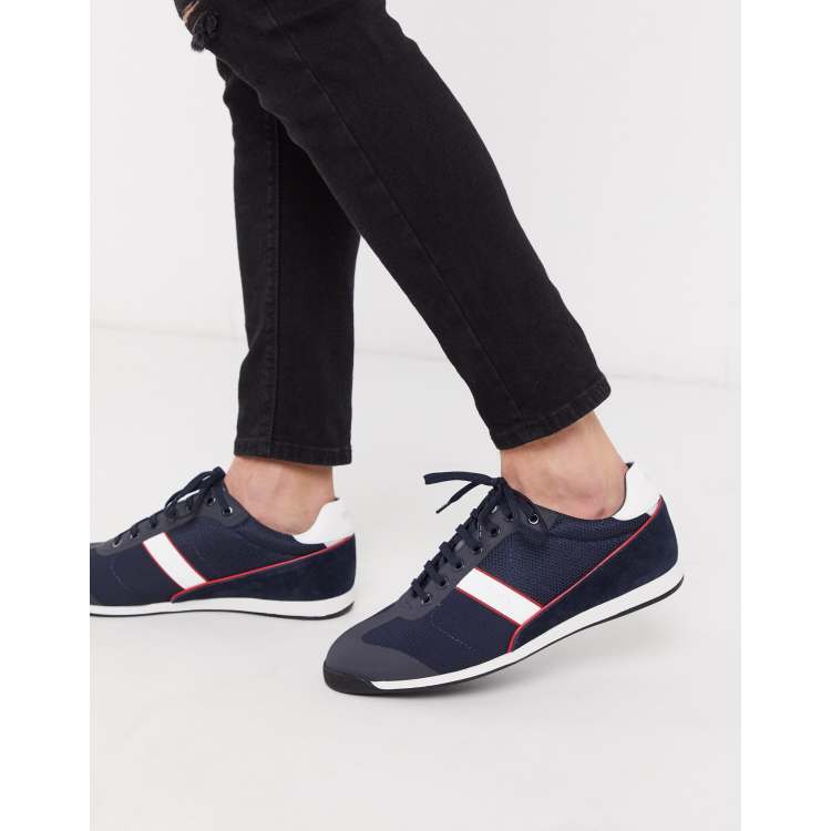 BOSS Glaze trainers in navy ASOS