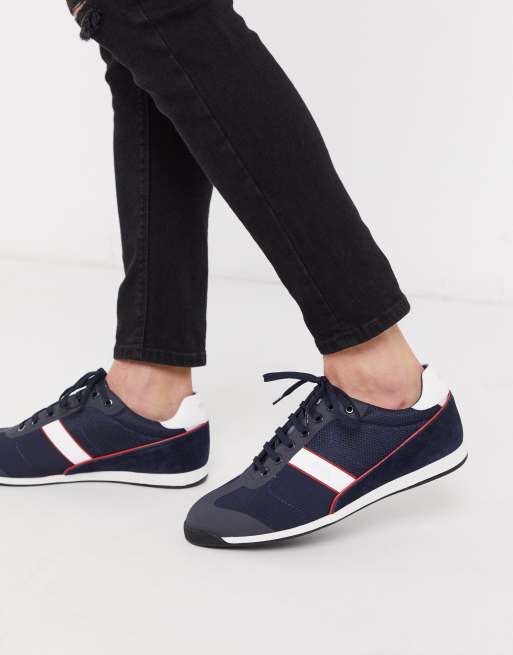 BOSS Glaze trainers in navy