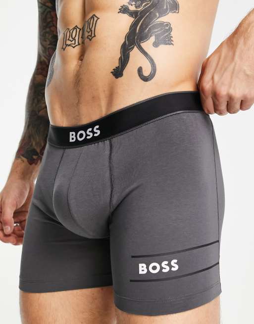 BOSS – Grå kalsonger med logga i sidan