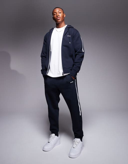 BOSS Green Hadiko cuffed sweatpants regular fit in navy - part of a set