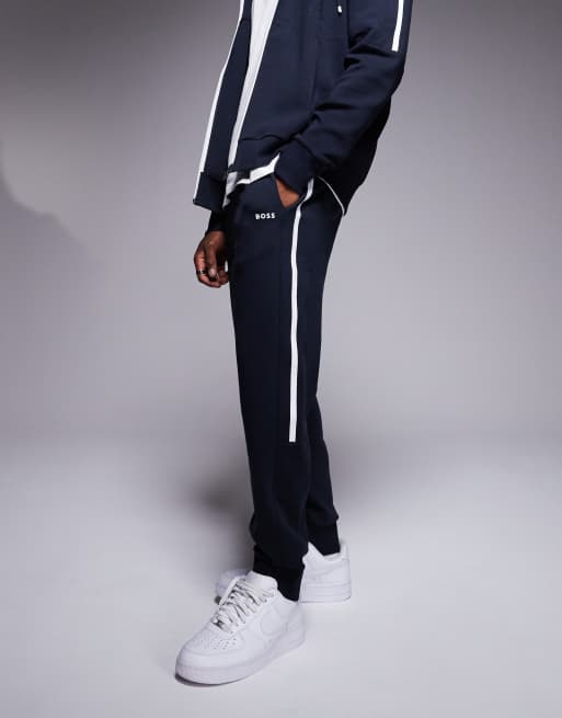 BOSS Green Hadiko cuffed trackies regular fit in navy (part of a set), 2 of 5