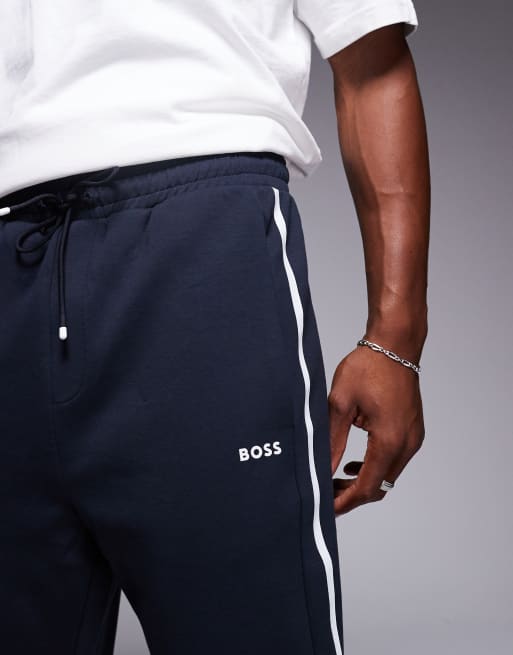 BOSS Green Hadiko cuffed trackies regular fit in navy (part of a set), 3 of 5