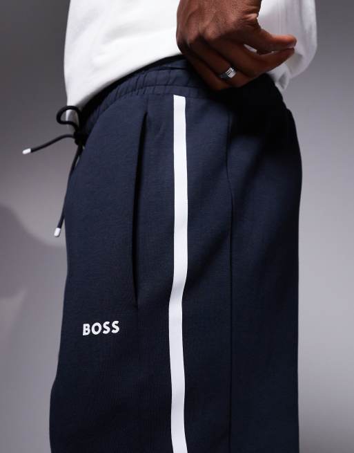 BOSS Green Hadiko cuffed trackies regular fit in navy (part of a set), 5 of 5