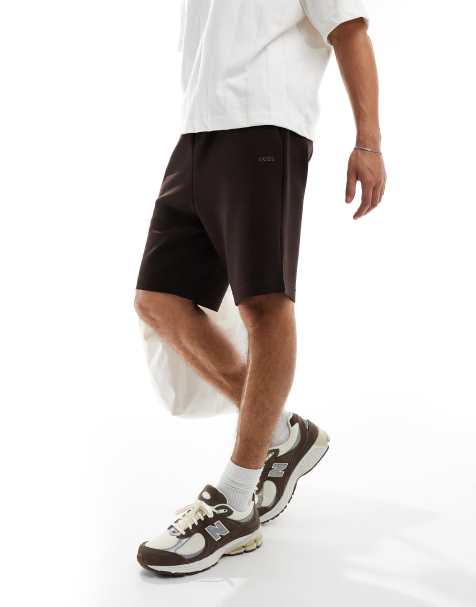 BOSS Green - Headlo - Jersey short in donkerbruin - view 1