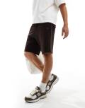 BOSS GREEN Headlo jersey shorts in dark brown