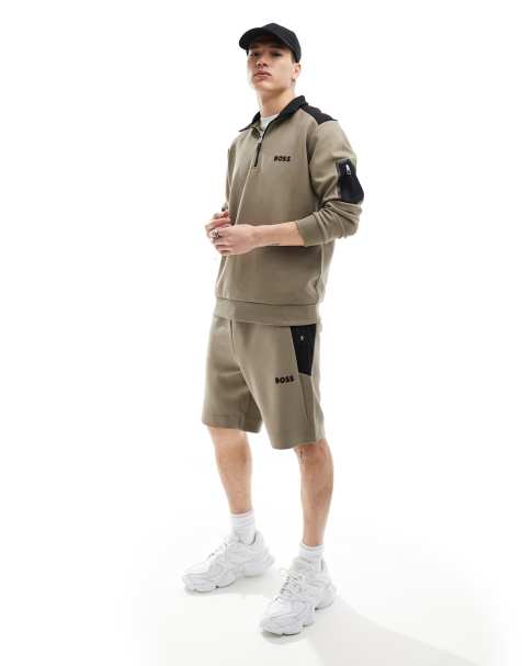 BOSS Green - Headlo - Short à logo - Beige - view 1