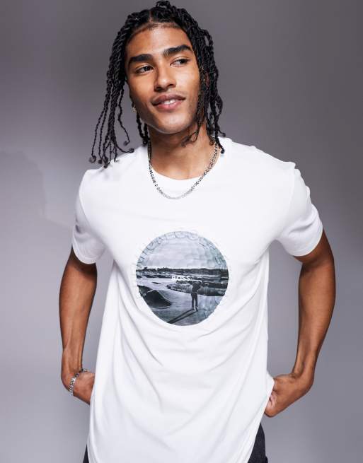 BOSS Green – Heritage – Vit t-shirt med golftryck
