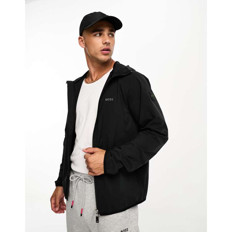 Boss green jeltech on sale zipped hooded jacket