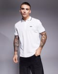 [BOSS Green] BOSS Green Paddy logo tipped pique polo regular fit in white 2XL white