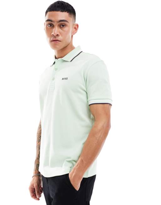 BOSS - Green Paddy - Polo à liserés - Vert