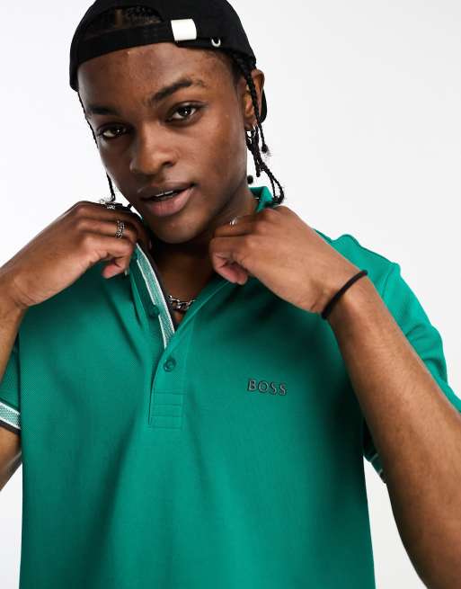 Polo hugo boss vert new arrivals