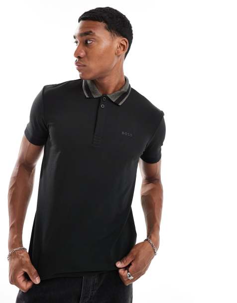 BOSS Green - Paddy - Poloshirt in zwart - view 1