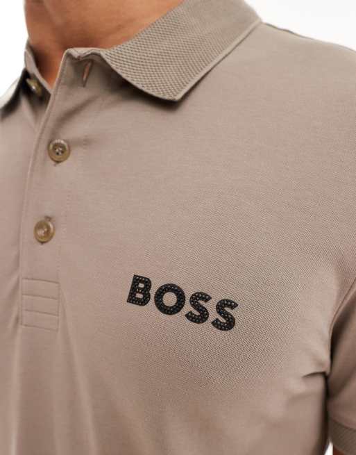 BOSS – Green Paule – Beige pikétröja med logga, 2 av 4