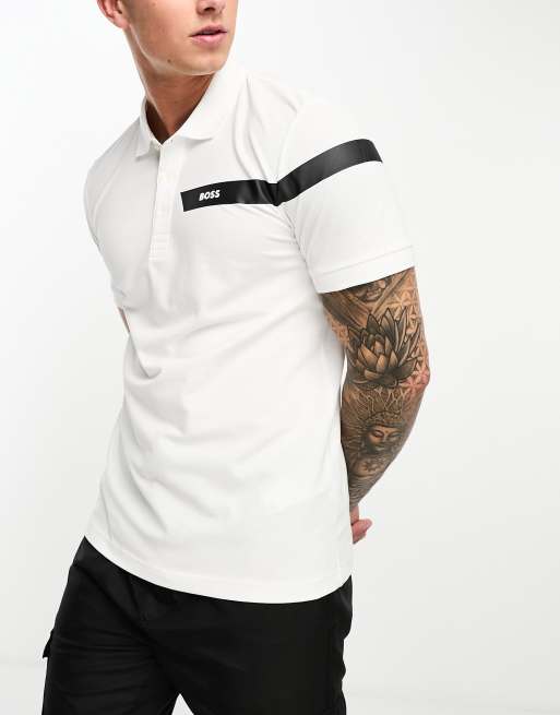 BOSS Green Paule polo in white