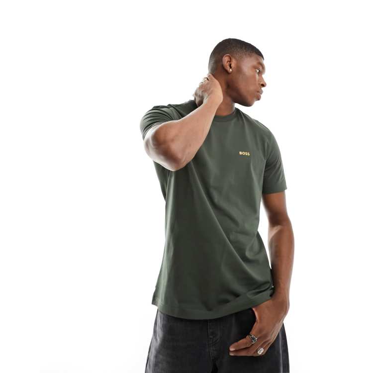 Khaki green hugo boss store t shirt