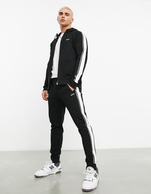 Mens black outlet tracksuit set