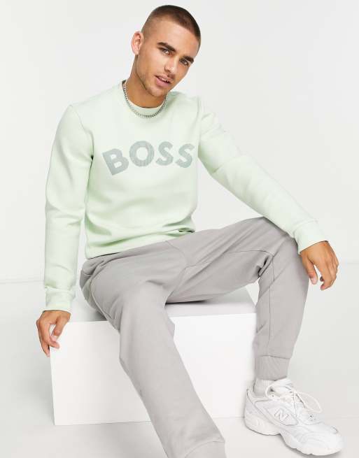 BOSS Green - Salbo Iconic - Felpa verde 