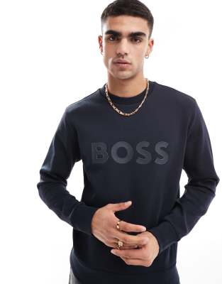 BOSS Green BOSS Green salbo sweatshirt in navy