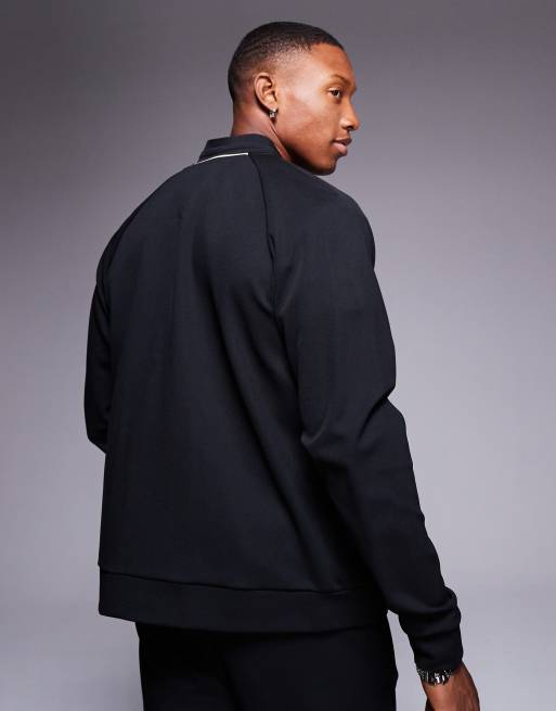 BOSS Green Samoo full zip sweat jacket regular fit in black - part