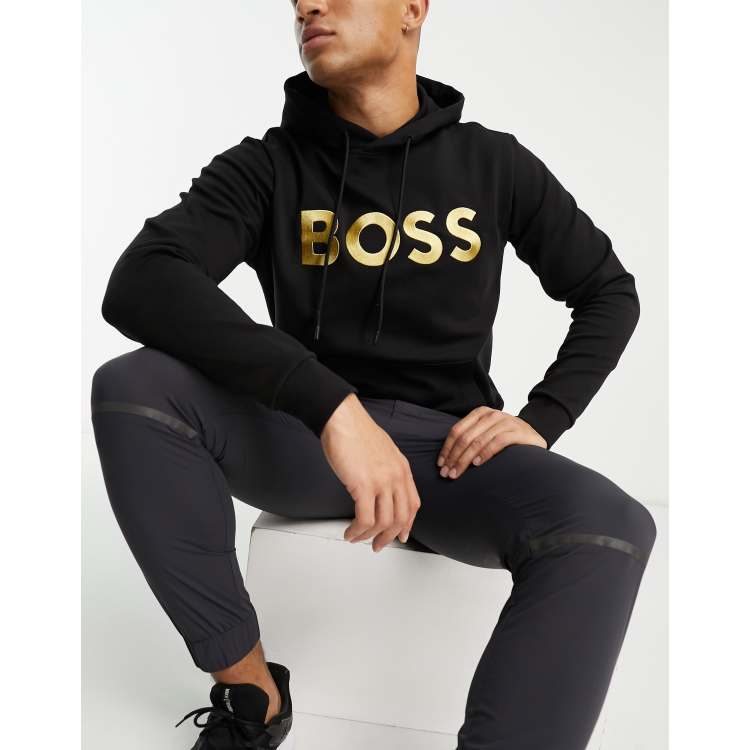 Boss gold hoodie new arrivals