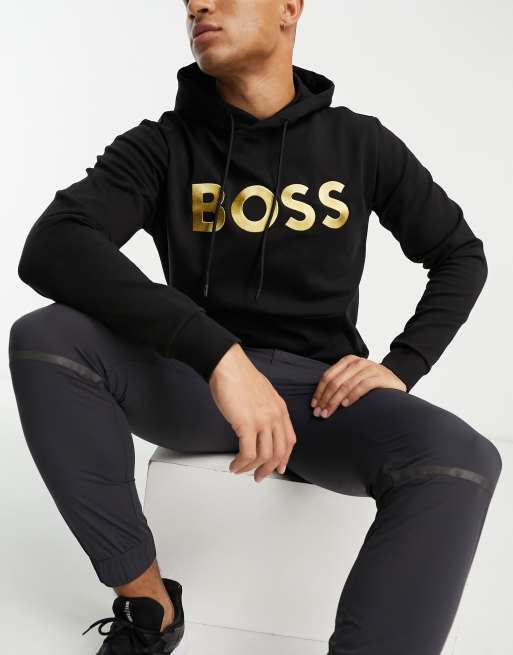 Hugo boss deals black gold hoodie