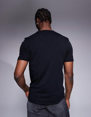 BOSS Green Tape Logo t-shirt regular fit in black | ASOS