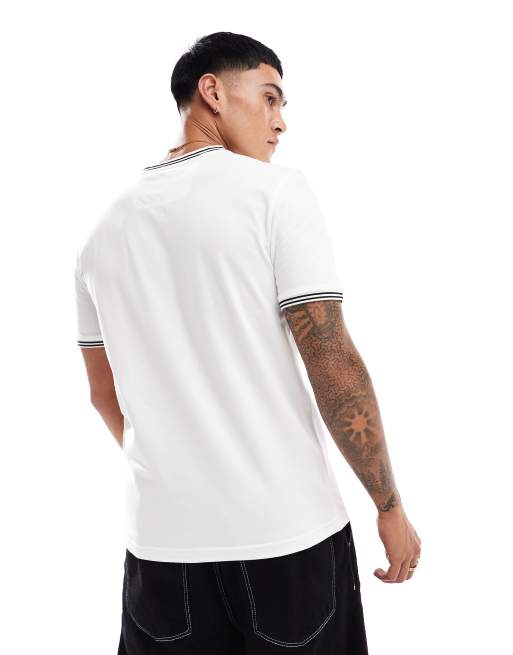 BOSS Green – Taul – Vit t-shirt med kantrand, 2 av 4