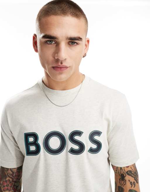 BOSS – Green Tee 1– Grå t-shirt
