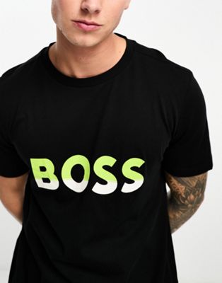 BOSS Green Tee 1 logo t-shirt in black