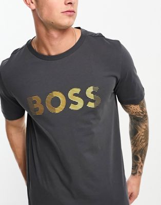 BOSS Green Tee 1 t-shirt in dark grey