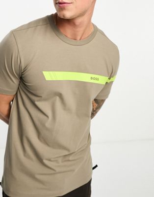 BOSS Green Tee 2 t-shirt in khaki