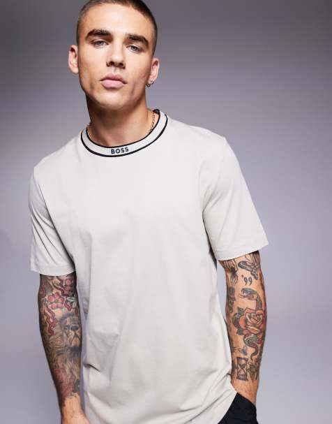 BOSS Green – Tee 5 – Beige t-shirt - view 1