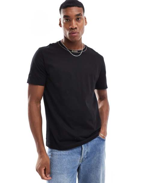 BOSS Green Tee 5 - T-shirt in zwart - view 1