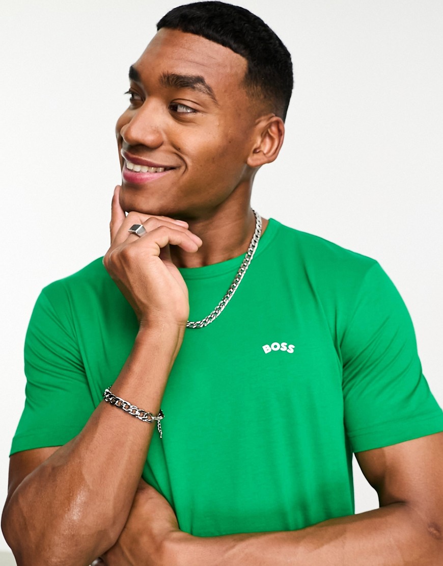 BOSS Athleisure BOSS Green Tee Curved t-shirt in open green