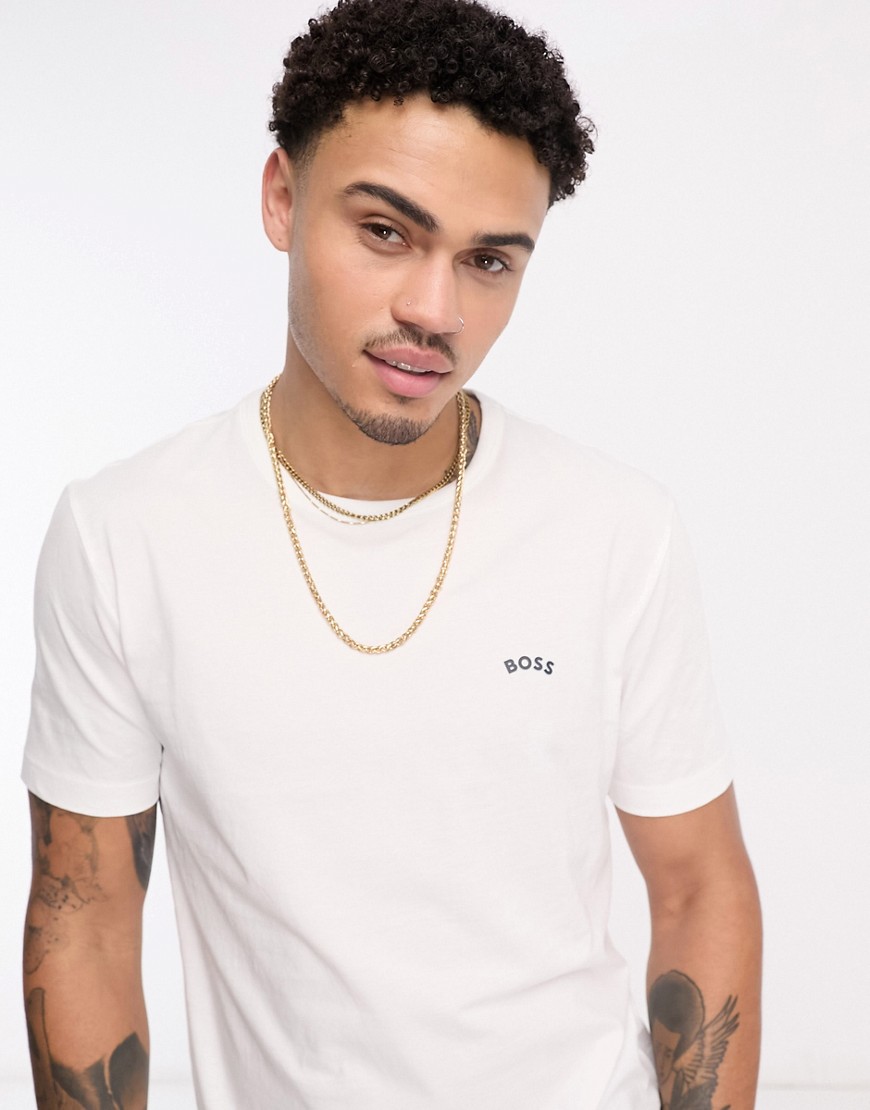 BOSS Athleisure BOSS Green Tee Curved T-shirt in white