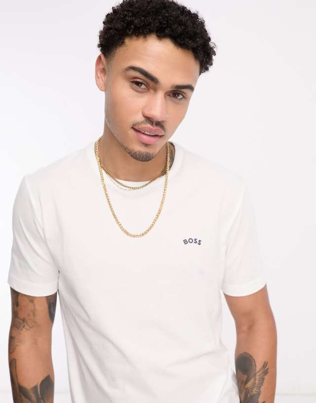 BOSS Green Tee Curved T-shirt in white