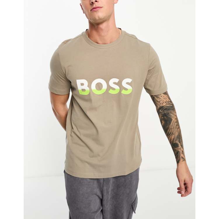 khaki green hugo boss t shirt