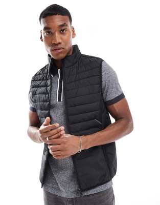 Shop Hugo Boss Thor V Padded Vest In Black