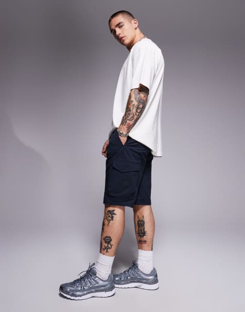 BOSS Green Urbanex Cargo tech shorts in navy