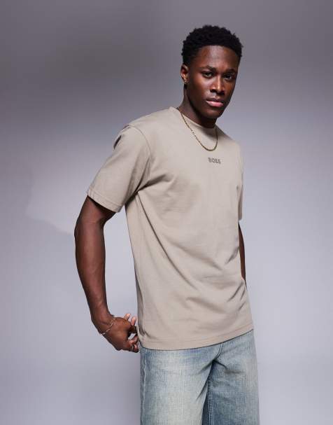 BOSS Green 10 central logo t-shirt oversized fit in mid green