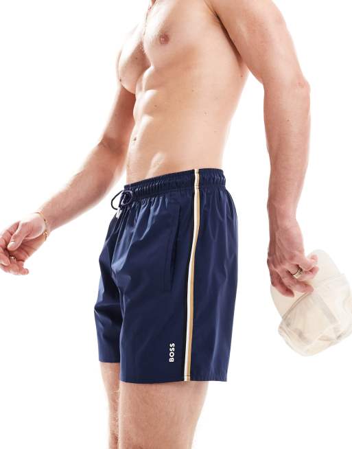 BOSS - Iconic - Marineblå badeshorts