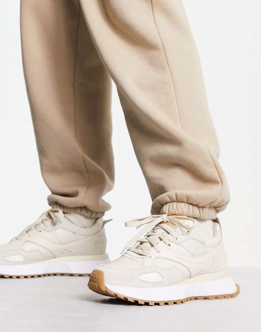 Boss – Jonah Runn – Sneaker in gebrochenen Weiß